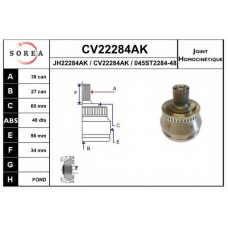 CV22284AK EAI Шарнирный комплект, приводной вал