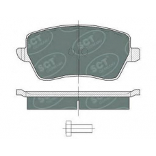 SP 458 SCT Комплект тормозных колодок, дисковый тормоз