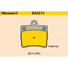 BA2213 BARUM Комплект тормозных колодок, дисковый тормоз