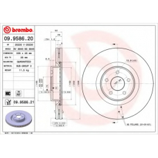 09.9586.21 BREMBO Тормозной диск