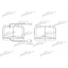 PBP1334 PATRON Комплект тормозных колодок, дисковый тормоз