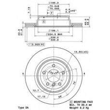 09.A270.11 BREMBO Тормозной диск