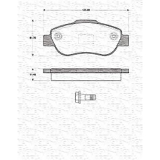 363702161409 MAGNETI MARELLI Комплект тормозных колодок, дисковый тормоз