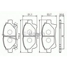 0 986 494 333 BOSCH Комплект тормозных колодок, дисковый тормоз