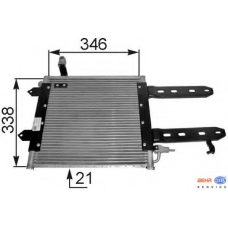 8FC 351 037-421 HELLA Конденсатор, кондиционер