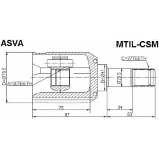 MTIL-CSM ASVA Шарнирный комплект, приводной вал
