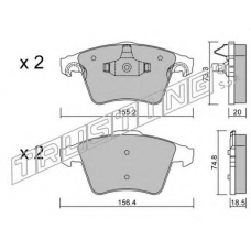 568.3 TRUSTING Комплект тормозных колодок, дисковый тормоз