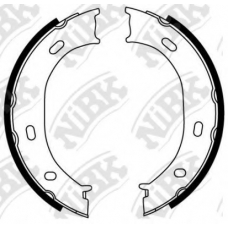 FN0572 NiBK Комплект тормозных колодок, стояночная тормозная с