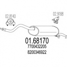 01.68170 MTS Глушитель выхлопных газов конечный