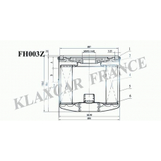 FH003z KLAXCAR FRANCE Масляный фильтр