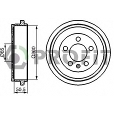 5020-0077 PROFIT Тормозной барабан