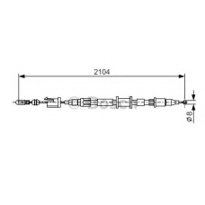 1 987 477 682 BOSCH Трос, стояночная тормозная система