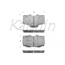 D2082 KAISHIN Комплект тормозных колодок, дисковый тормоз