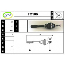 TC106 SERA Приводной вал