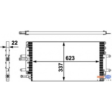 8FC 351 302-421 HELLA Конденсатор, кондиционер