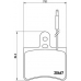 P 23 010 BREMBO Комплект тормозных колодок, дисковый тормоз