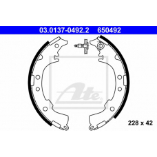 03.0137-0492.2 ATE Комплект тормозных колодок