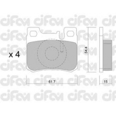 822-566-0 CIFAM Комплект тормозных колодок, дисковый тормоз