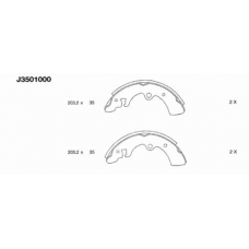 J3501000 NIPPARTS Комплект тормозных колодок