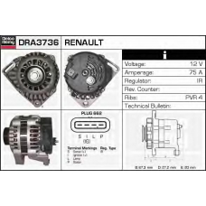 DRA3736 DELCO REMY Генератор