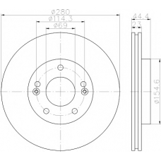 MDC2392 MINTEX Тормозной диск