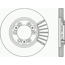 BDA1672.20 OPEN PARTS Тормозной диск