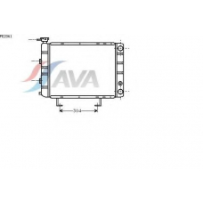 PE2061 AVA Радиатор, охлаждение двигателя