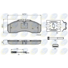 CBP21735 COMLINE Комплект тормозных колодок, дисковый тормоз