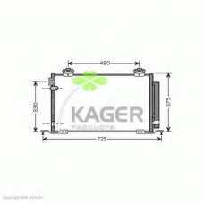 94-5862 KAGER Конденсатор, кондиционер