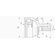 CVJ5630.10 OPEN PARTS Шарнирный комплект, приводной вал