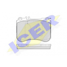 182194 ICER Комплект тормозных колодок, дисковый тормоз