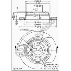 09.6841.11 BREMBO Тормозной диск