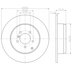 8DD 355 122-992 HELLA PAGID Тормозной диск