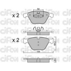 822-558-6 CIFAM Комплект тормозных колодок, дисковый тормоз