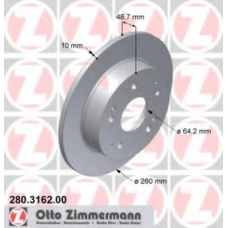 280.3162.00 ZIMMERMANN Тормозной диск