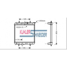 0714501 KUHLER SCHNEIDER Радиатор, охлаждение двигател