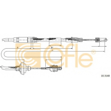 10.3148 COFLE Трос, управление сцеплением