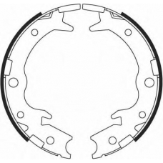 GS8697 TRW Комплект тормозных колодок, стояночная тормозная с