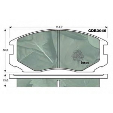 GDB3046 TRW Комплект тормозных колодок, дисковый тормоз