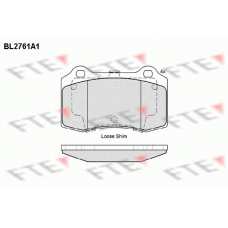 BL2761A1 FTE Комплект тормозных колодок, дисковый тормоз