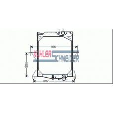 3900071 KUHLER SCHNEIDER Радиатор, охлаждение двигател