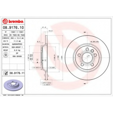 08.9176.11 BREMBO Тормозной диск