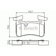 0 986 494 411 BOSCH Комплект тормозных колодок, дисковый тормоз