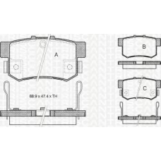 8110 40059 TRIDON Brake pads - rear