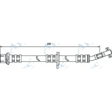 HOS3341 APEC Тормозной шланг