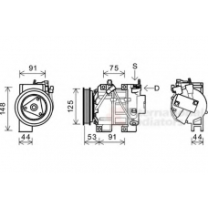 1300K335 VAN WEZEL Компрессор, кондиционер