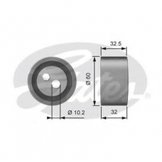 T41166 GATES Натяжной ролик, ремень грм