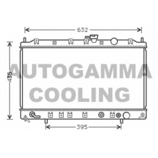 104857 AUTOGAMMA Радиатор, охлаждение двигателя