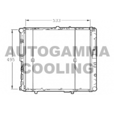 100547 AUTOGAMMA Радиатор, охлаждение двигателя