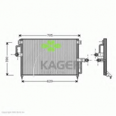 94-6154 KAGER Конденсатор, кондиционер
